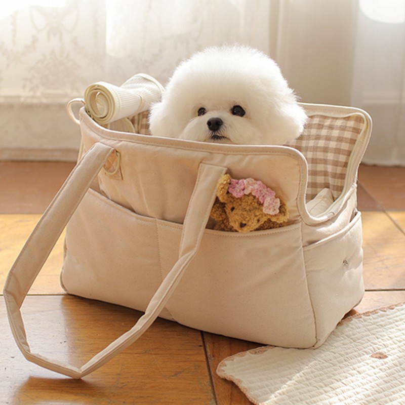 韓国ファッションドッグバッグ、ペットワンショルダーメッセンジャーバッグ、通気性、小型犬用バッグ