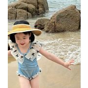 2024夏 韓国風子供服  ベビー服  キッズ 水着 女の子 ビキニ 水泳用具 オールインワン 連体水着