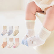 春夏ベビーソックス　通気　0-3歳　ベビーソックス　乳幼児靴下　3足組