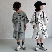 2024年新作  韓国風子供服  Tシャツ＋パンツ男女兼用 2色 90-150cm