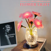カーネーションLEDライト 造花 ベッドルーム ベッドサイドランプ  間接照明 フラワーオブジェ プレゼント