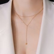 【韓国風】プチプラ韓国 金アレ対応素材　S925コーティング silverring 　ネックレス