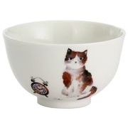 【ワゴンセール・即納】ほんわかネコのお茶碗 磁器 レンジ 食洗器可