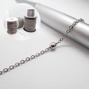 【切り売り/約1m】ステンレス製チェーン【ステーション チェーン】【シルバー】 ステンレ