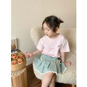 2024新作 韓国風  ベビー服  子供服  女の子 半袖 トップス+スカート分けて販売   80-140cm
