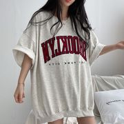 【2024夏新作】韓国風レディース服 半袖Tシャツ トップス 大きいサイズ おしゃれ 綺麗め 全4色