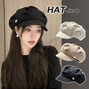 【3Colors】イギリス風　バスクベレー帽　シンプル　帽子　レディース　オシャレ　エレガント　ハット