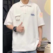 2022春夏新作 メンズ 男 カジュアル トップス 半袖 ポロシャツ  Tシャツ インナー 2色 M-2XL