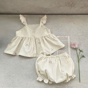 「66-90号」子供2点セット！ タンクトップ＋かぼちゃパンツ セットアップ キッズ 子供服
