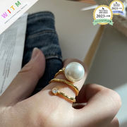 指輪 パール リング レディース 個性 ファッション 開口指輪 アクセサリー