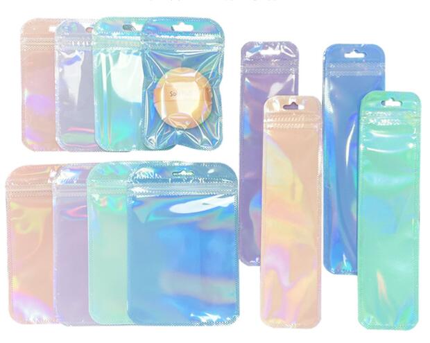 チャック付き袋 小分け袋 ビニール マカロンカラー クリア ラッピング