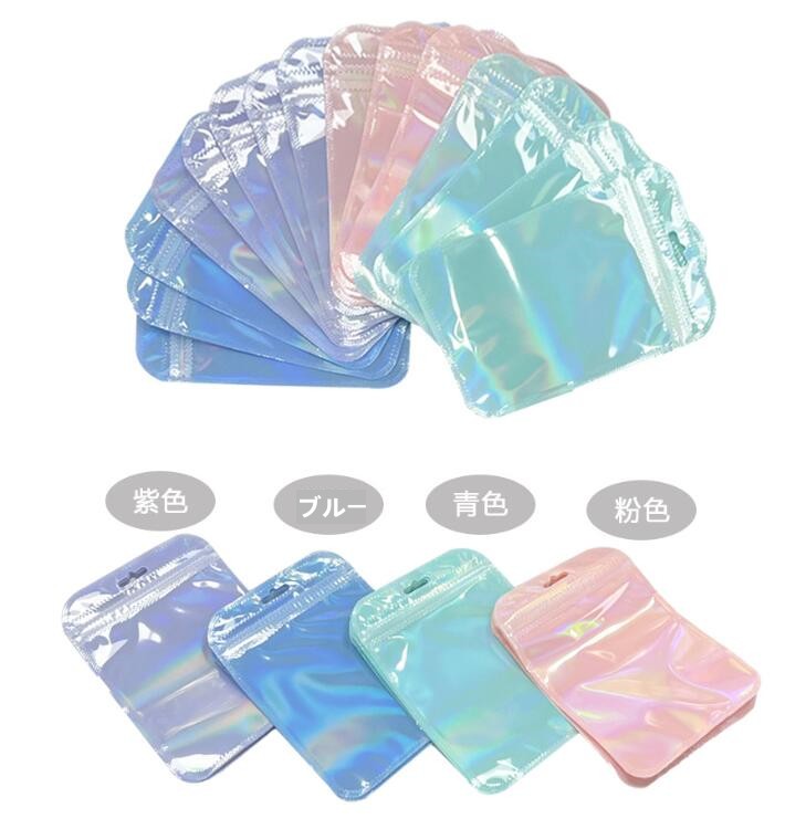 チャック付き袋 小分け袋 ビニール マカロンカラー クリア ラッピング