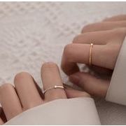 ins 女性925スターリングシルバーチェーンリングシングルダイヤモンド人差し指リングファッションリング