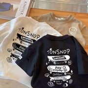 2024夏新作 子供服 韓国風子供服  ベビー服 男女兼用 半袖 トップス Tシャツ