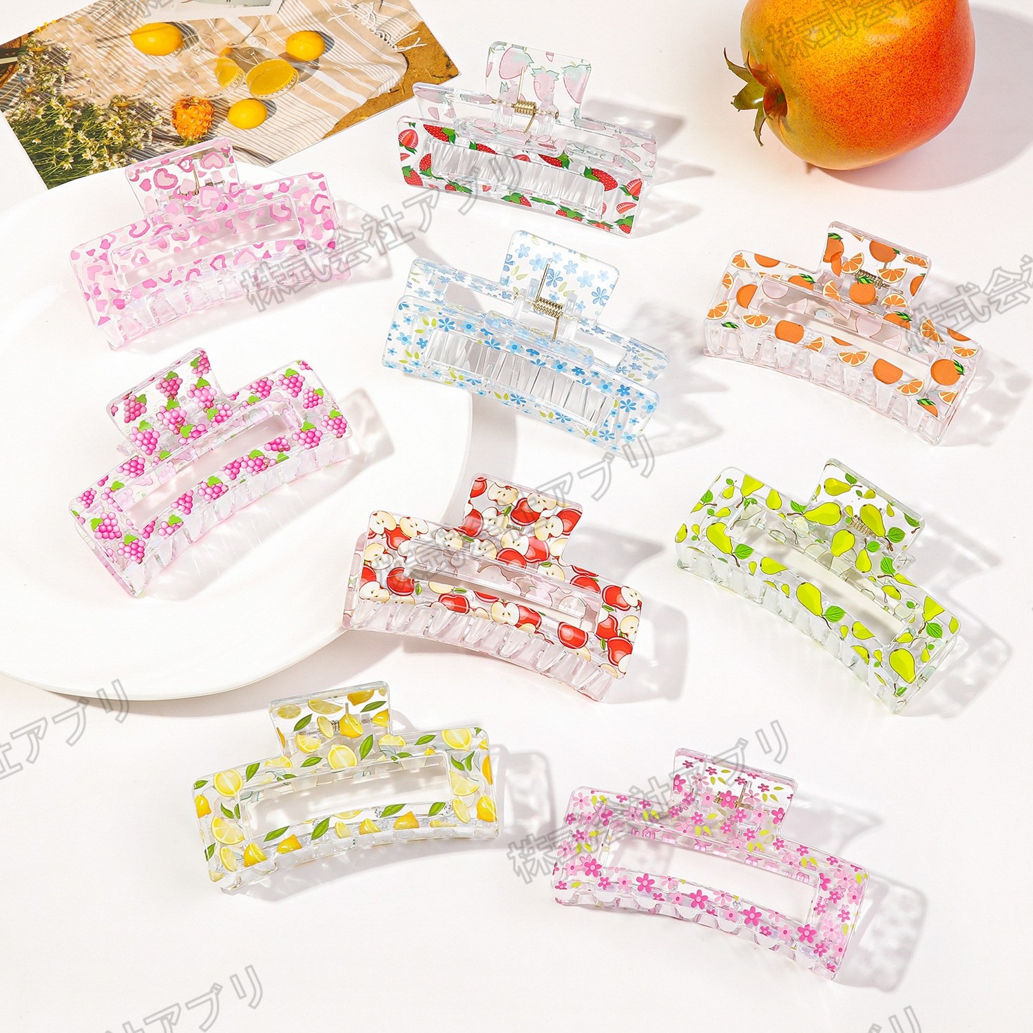 【全56種】ヘアクリップ ヘアアクセサリー 髪飾り 髪まとめ オシャレ 韓国 熱転写 レディース