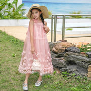 ジュニア服　130~170cm　キッズレースワンピース　バレエコア　韓国キッズ服