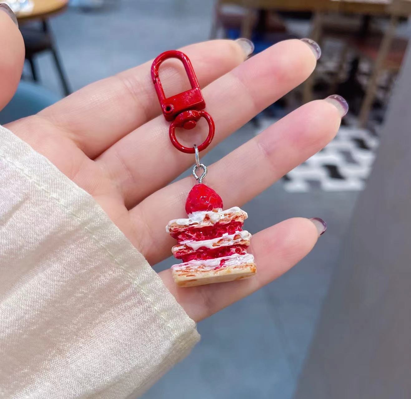 ❌苺好き(❁ᴗ͈ˬᴗ͈)新品キーホルダー