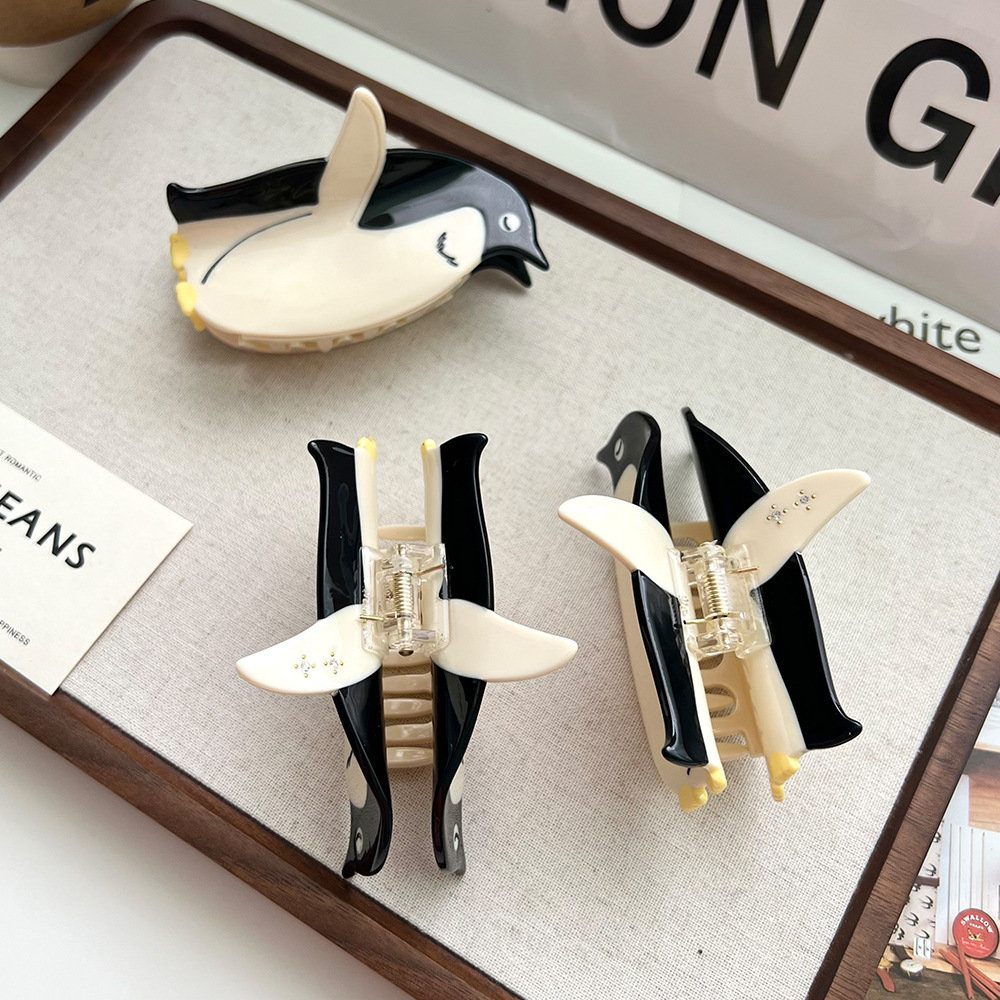 再出品【ペンギン】ベビーヘアクリップ　キッズヘアクリップ　ヘアゴム② 再出品【ペンギン】ベビーヘアクリップ キッズヘアクリップ ヘアゴム②