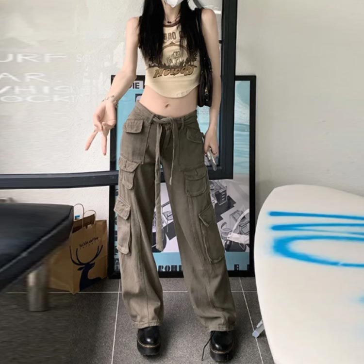 カーゴパンツ ダンス衣装 レディース ワークパンツ 黒 カーキ
