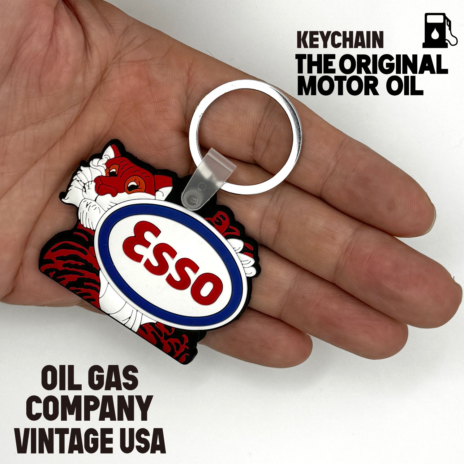 ソフトラバー キーホルダー ESSO TIGER アメ雑 アメリカン雑貨