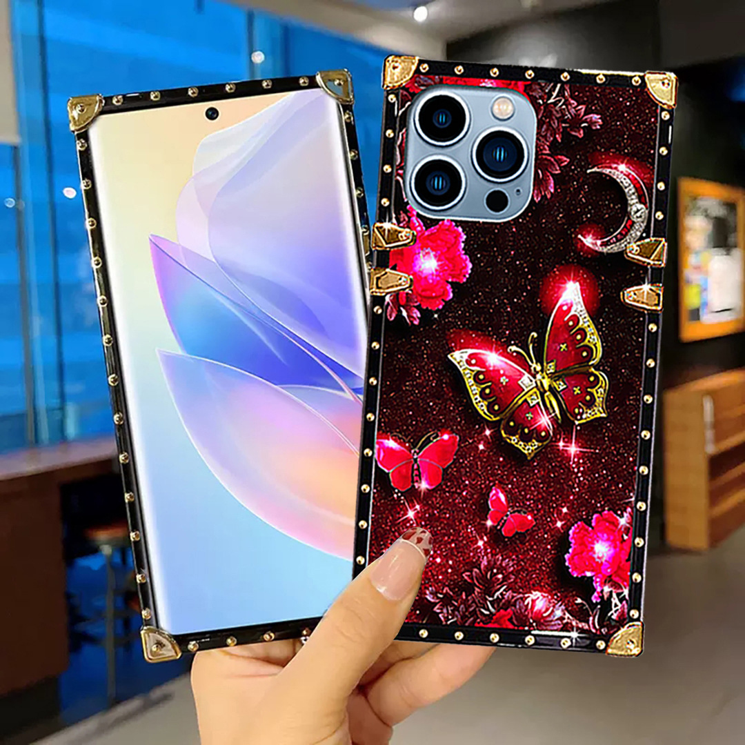 月 蝶柄 スマホケース iPhoneケース iPhone15ケース 携帯カバー