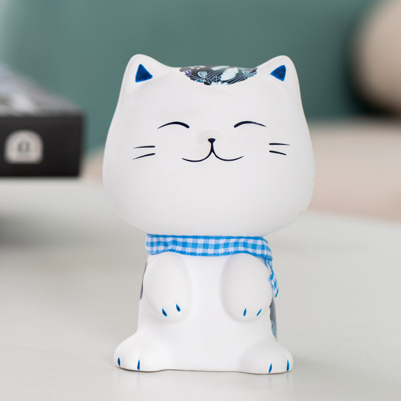 猫 置物 グッズ 猫の置物 おしゃれ 雑貨 猫オーナメント かわいい 福を