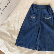 子供服　90~140cm　キッズデニムパンツ　ワイドパンツ　韓国キッズ服