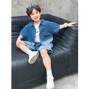 2024夏新作  ベビー服 韓国風子供服 男の子  半袖  トップス+ショートズボン  2点セット 90cm--150cm