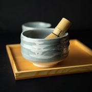 抹茶碗 鼠志野山水【木箱入り】[美濃焼]