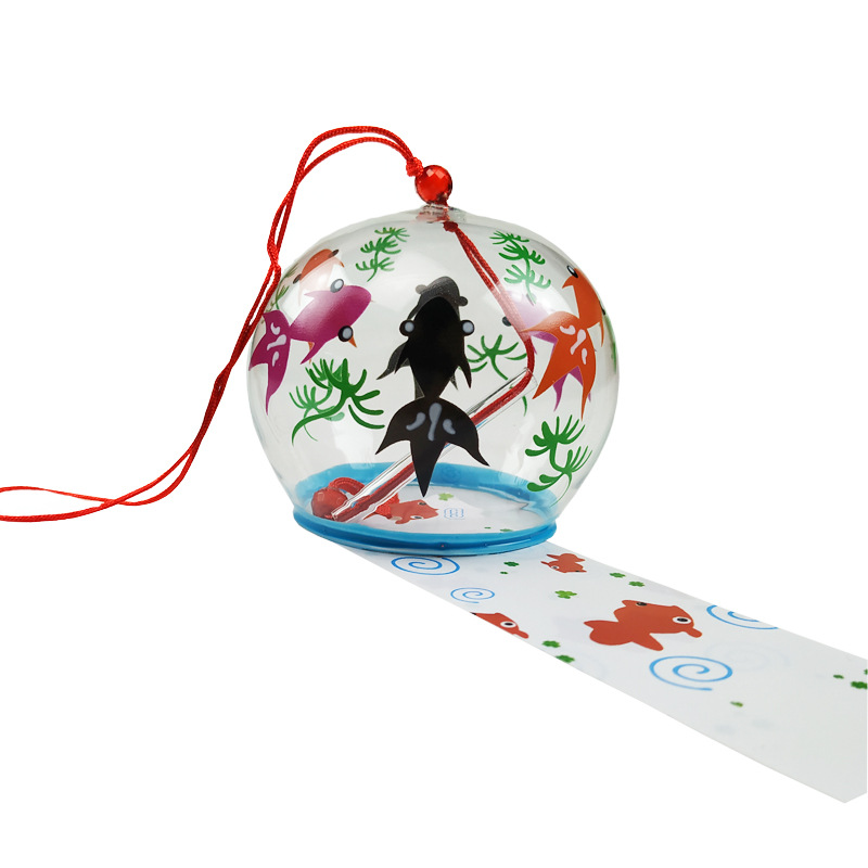 日本の風鈴 面白い 金魚風鈴 手作り ガラス風鈴 風鈴 飾り物 ウィンド