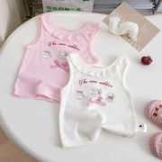 子供服　80~130cm　キッズTシャツ　ノースリブトップス　ウサギ柄　韓国キッズ服