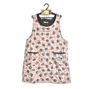 【即納】裏フリースキルトエプロン　レディースエプロン 保育士 介護士