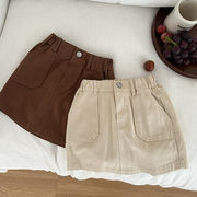 2024秋新品　   子供服　  キッズ　    スカート 　 90-160CM　　2色