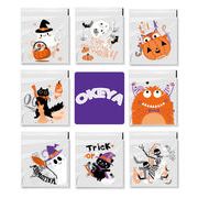 OPP袋 ハロウィーン袋 お菓子 プリント ラッピング袋 テープ付 ビニール袋 (100枚セット)