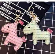 6色 ラインストーン PU  馬キーホルダー ファッション  バッグチャーム  馬  キーチェーン  馬雑貨