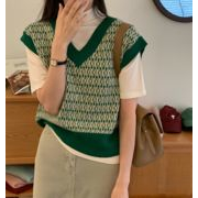 2024新作　ベスト　ニット アウター　レディース　おしゃれ　秋　冬　カジュアル フリーサイズ