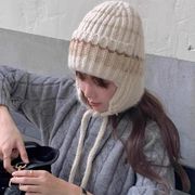 キャップ 小顔効果  帽子 ニット帽  毛糸 防寒