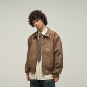 トップス アウター ジャケット PU フェイクレザー ジップアップ メンズ