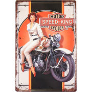 アンティーク メタルエンボスプレート(S)★SPEED KING LADY★