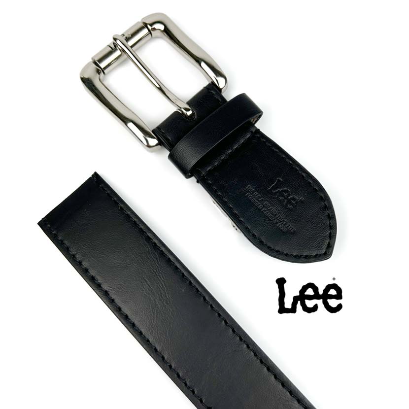 全3色 Lee リー PUレザー シングルピンローラーバックル ベルト 幅3.5