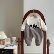 2024新作い韓国風子供服 ベビー服  キッズ  男の子  長袖連体服  66cm-100cm