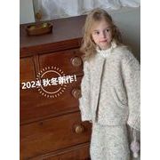 ★2024秋冬子供服★カジュアル系 ウール セットアップ 韓国風子供服 コート&スカート2点セット 防寒 温かい