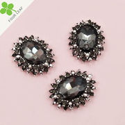 楕円形 アクセサリーパーツ 髪飾り 貼り付けパーツ ハンドメイド 大人気デコパーツ DIY