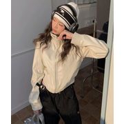 秋冬　トップス  レディース ジャケット PU 革ジャン レザージャケット ショート丈