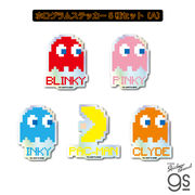 【5種セット：A】 PAC-MAN ホログラムテッカー パックマン ゲーム レトロ キャラクター グッズ PACSET02