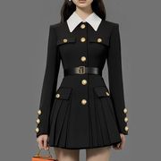 レディースワンピース 無地ワンピース  ショートワンピース 通勤ワンピース 秋冬ワンピース