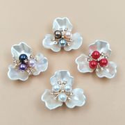diyパーツ 手芸材料 アクセサリーパーツ ハンドメイド メタルパーツ 手作りパーツ フラワー パール
