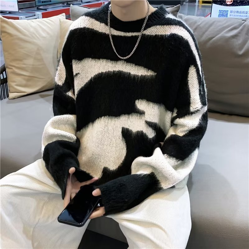 2025春秋メンズ服 シンプル 高級感 丸襟 ニットセーター ins人気 ニットコート トップス 男女兼用[M#~2XL#]