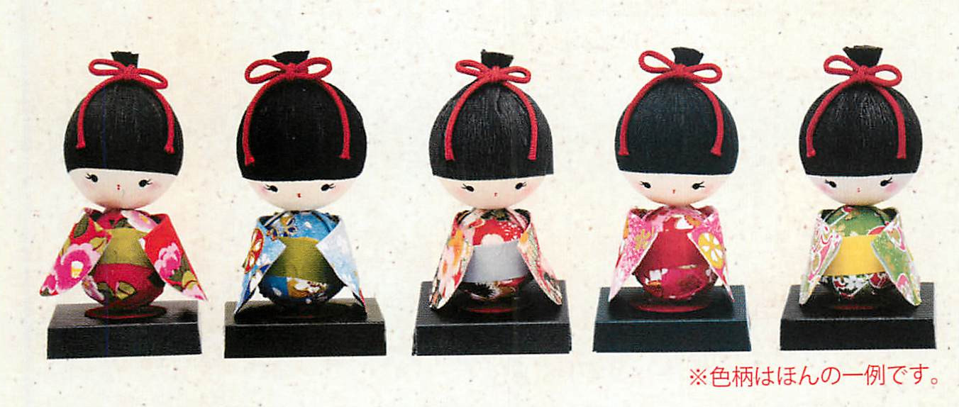 海外ブランド  新登場！安心の日本製！かわいい！友禅紙のわらべ人形】(和紙 人形