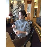 2025年INS新作　おしゃれ　レトロ　セーター　ハイネック　気質 　chic 韓国 ファッション